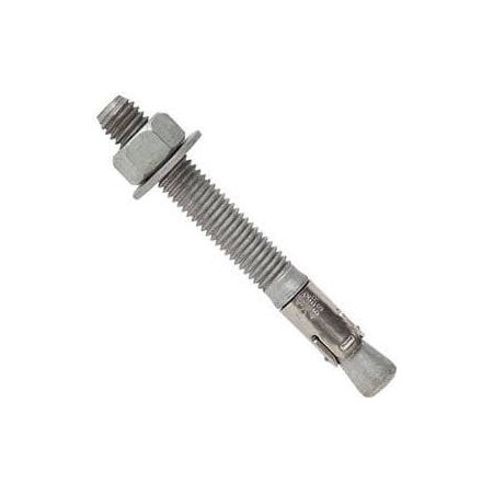 Powers Fasteners Wedge Expansion Anchor, 1/2" Dia., 5-1/2" L, Carbon Steel / Stainless Steel Hot Dip Galvanized POW 7724HD5